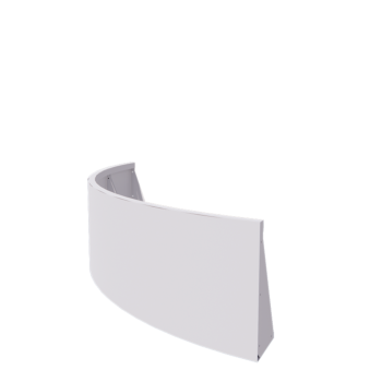 Oceľový oporný múr - Vonkajšia zákruta - 150 x 150 x 50 cm - RAL9010 matný (biela)