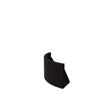 Oceľový oporný múr - Vonkajšia zákruta - 50 x 50 x 30 cm - RAL9005 matný (čierny)