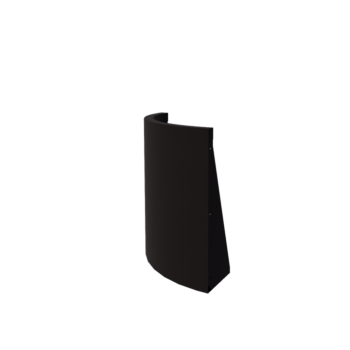 Oceľový oporný múr - Vonkajšia zákruta - 50 x 50 x 60 cm - RAL9005 matný (čierny)