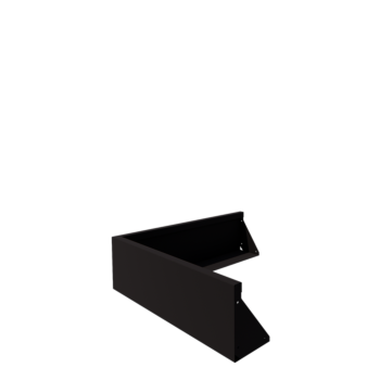 Oceľový oporný múr - Vonkový roh - 100 x 100 x 30 cm - RAL9005 matný (čierny)