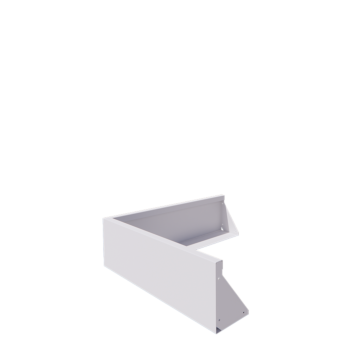 Oceľový oporný múr - Vonkový roh - 100 x 100 x 30 cm - RAL9010 matný (biela)