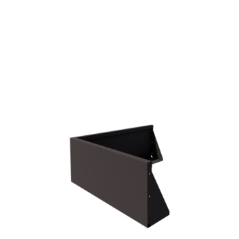 Oceľový oporný múr - Vonkový roh - 100 x 100 x 40 cm - RAL7016 matný (antracitová sivá)