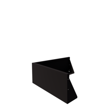 Oceľový oporný múr - Vonkový roh - 100 x 100 x 40 cm - RAL9005 matný (čierny)