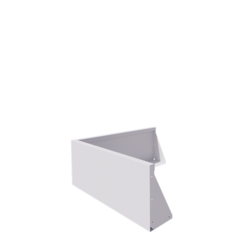 Oceľový oporný múr - Vonkový roh - 100 x 100 x 40 cm - RAL9010 matný (biela)