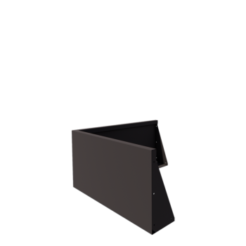 Oceľový oporný múr - Vonkový roh - 100 x 100 x 50 cm - RAL7016 matný (antracitová sivá)