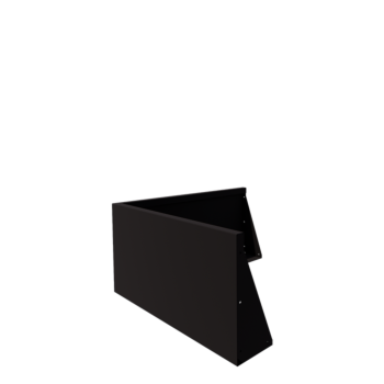 Oceľový oporný múr - Vonkový roh - 100 x 100 x 50 cm - RAL9005 matný (čierny)