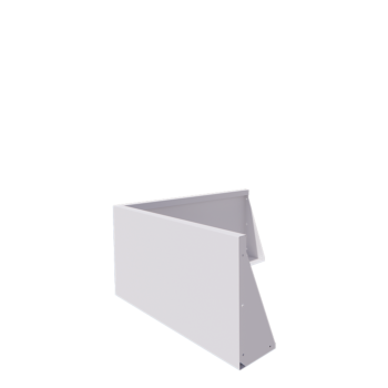 Oceľový oporný múr - Vonkový roh - 100 x 100 x 50 cm - RAL9010 matný (biela)