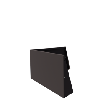 Oceľový oporný múr - Vonkový roh - 100 x 100 x 60 cm - Iná farba RAL