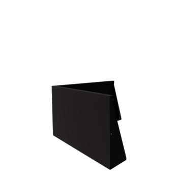 Oceľový oporný múr - Vonkový roh - 100 x 100 x 60 cm - RAL9005 matný (čierny)