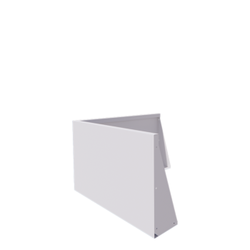 Oceľový oporný múr - Vonkový roh - 100 x 100 x 60 cm - RAL9010 matný (biela)