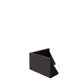 Oceľový oporný múr - Vonkový roh - 50 x 50 x 30 cm - Iná farba RAL