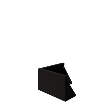 Oceľový oporný múr - Vonkový roh - 50 x 50 x 30 cm - RAL9005 matný (čierny)