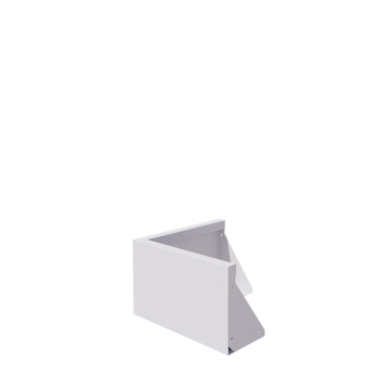 Oceľový oporný múr - Vonkový roh - 50 x 50 x 30 cm - RAL9010 matný (biela)