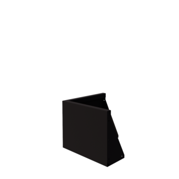 Oceľový oporný múr - Vonkový roh - 50 x 50 x 40 cm - RAL9005 matný (čierny)