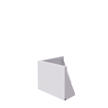 Oceľový oporný múr - Vonkový roh - 50 x 50 x 40 cm - RAL9010 matný (biela)