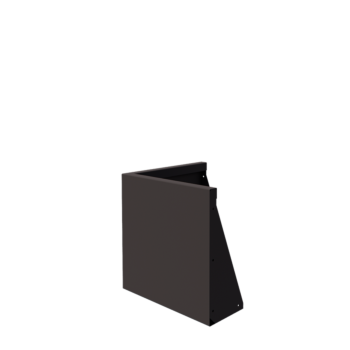 Oceľový oporný múr - Vonkový roh - 50 x 50 x 50 cm - RAL7016 matný (antracitová sivá)
