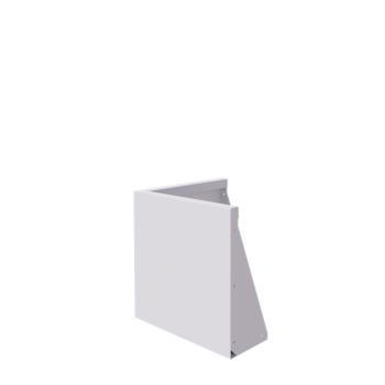 Oceľový oporný múr - Vonkový roh - 50 x 50 x 50 cm - RAL9010 matný (biela)