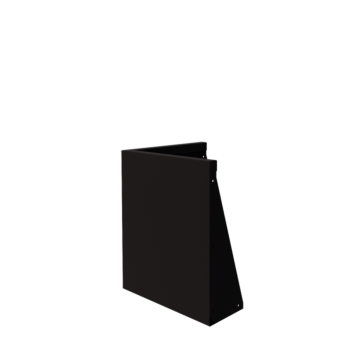 Oceľový oporný múr - Vonkový roh - 50 x 50 x 60 cm - RAL9005 matný (čierny)