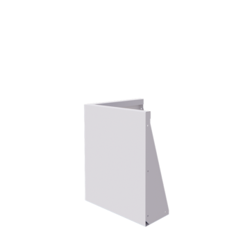 Oceľový oporný múr - Vonkový roh - 50 x 50 x 60 cm - RAL9010 matný (biela)