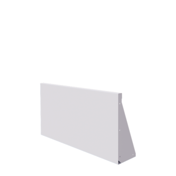 Oceľový oporný múr - Rovný - 100 x 50 cm - RAL9010 matný (biela)