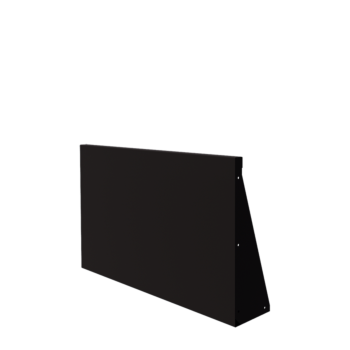 Oceľový oporný múr - Rovný - 100 x 60 cm - RAL9005 matný (čierny)