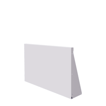 Oceľový oporný múr - Rovný - 100 x 60 cm - RAL9010 matný (biela)