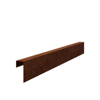 Profil v tvare písmena u z cortenovej ocele 15 x 6 x 5 cm (dĺžka 240 cm)