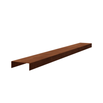 Profil v tvare písmena u z cortenovej ocele 5 x 15 x 5 cm (dĺžka 150 cm)