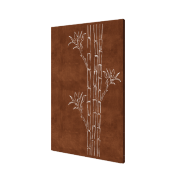 Cortenový plotový panel - Bamboe - 120 x 6 x 190 cm