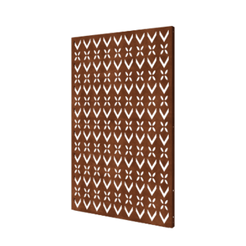 Panel z cortenovej ocele strešný motív kompozícia 1 120 x 6 x 190 cm