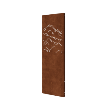 Cortenový plotový panel - Hory 3 - 60 x 6 x 190 cm
