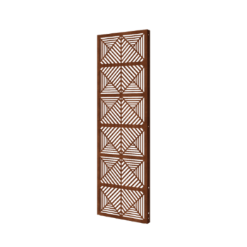 Cortenový plotový panel - Čiary 1 - 60 x 6 x 190 cm