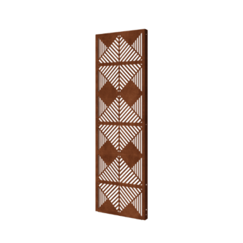 Cortenový plotový panel - Čiary 3 - 60 x 6 x 190 cm