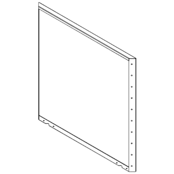 Oceľový kvetináč - Panel - 100 x 100 cm - RAL9010 matný (biela)