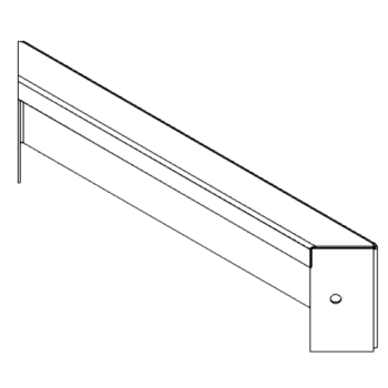 Oceľový kvetináč - Panel - 10 x 40 cm - RAL7016 matný (antracitová sivá)