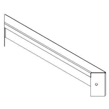 Oceľový kvetináč - Panel - 10 x 50 cm - RAL7016 matný (antracitová sivá)