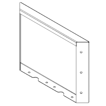 Oceľový kvetináč - Panel - 30 x 40 cm - RAL9010 matný (biela)