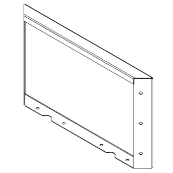 Oceľový kvetináč - Panel - 30 x 50 cm - RAL9010 matný (biela)