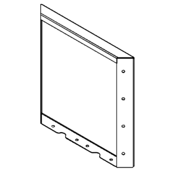 Oceľový kvetináč - Panel - 40 x 40 cm - RAL9010 matný (biela)