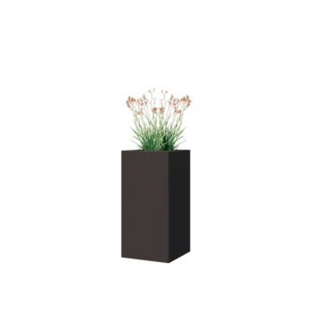 Oceľový kvetináč - Štvorec - 30 x 30 x 60 cm - Iná farba RAL - So spodnou doskou