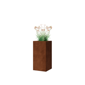 Cortenový kvetináč - Štvorec - 30 x 30 x 60 cm - Bez spodnej dosky