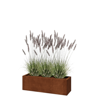 Cortenový kvetináč - Obdĺžnik - 100 x 30 x 30 cm - Bez spodnej dosky