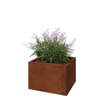 Cortenový kvetináč - Obdĺžnik - 60 x 50 x 40 cm - So spodnou doskou