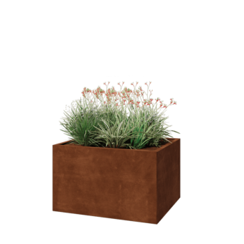 Cortenový kvetináč - Obdĺžnik - 100 x 80 x 60 cm - So spodnou doskou