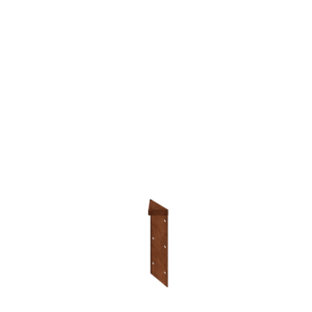 Cortenový kvetináč - Rohový diel 180° - 30 cm