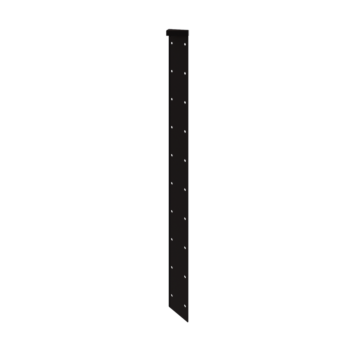 Oceľový kvetináč - Rohový diel 180° - 100 cm - RAL9005 matný (čierny)