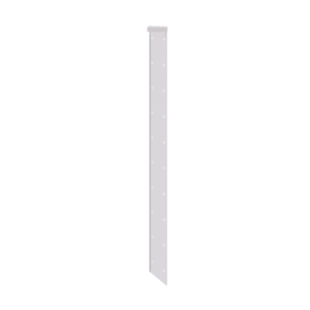 Oceľový kvetináč - Rohový diel 180° - 100 cm - RAL9010 matný (biela)