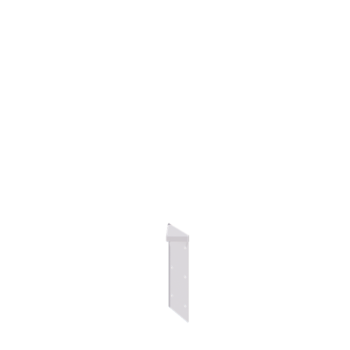 Oceľový kvetináč - Rohový diel 180° - 30 cm - RAL9010 matný (biela)