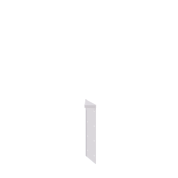 Oceľový kvetináč - Rohový diel 180° - 40 cm - RAL9010 matný (biela)