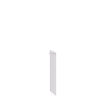 Oceľový kvetináč - Rohový diel 180° - 50 cm - RAL9010 matný (biela)